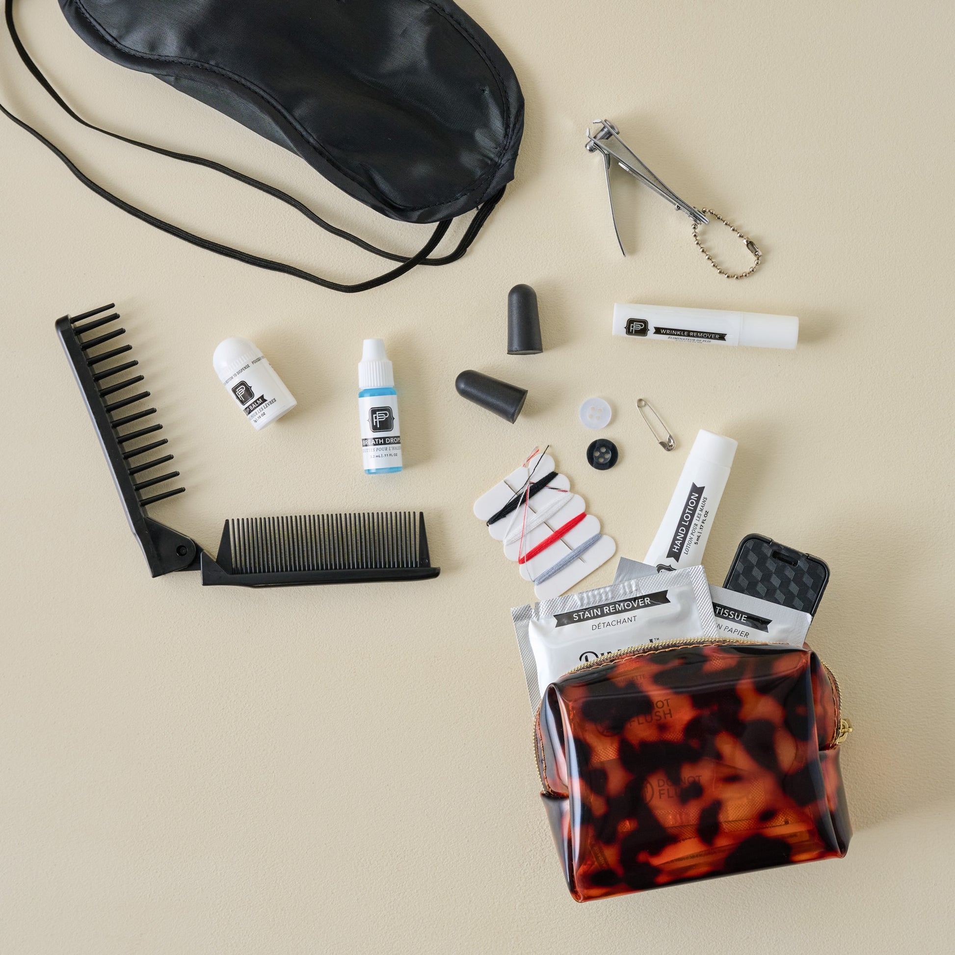 Tortoise Shell Travel Kit with all accessories