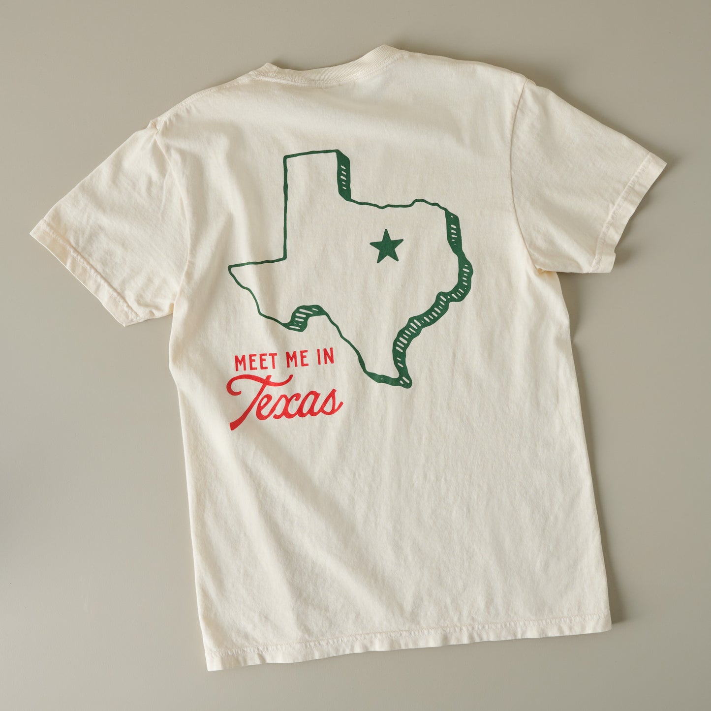 Meet me in Texas Ivory Shirt back of shirt view