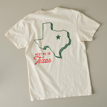 Meet me in Texas Ivory Shirt back of shirt view