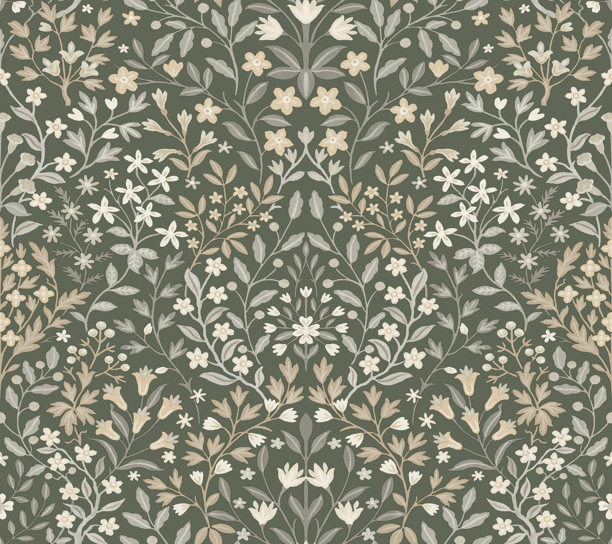 Garden Terrace Wallpaper in olive