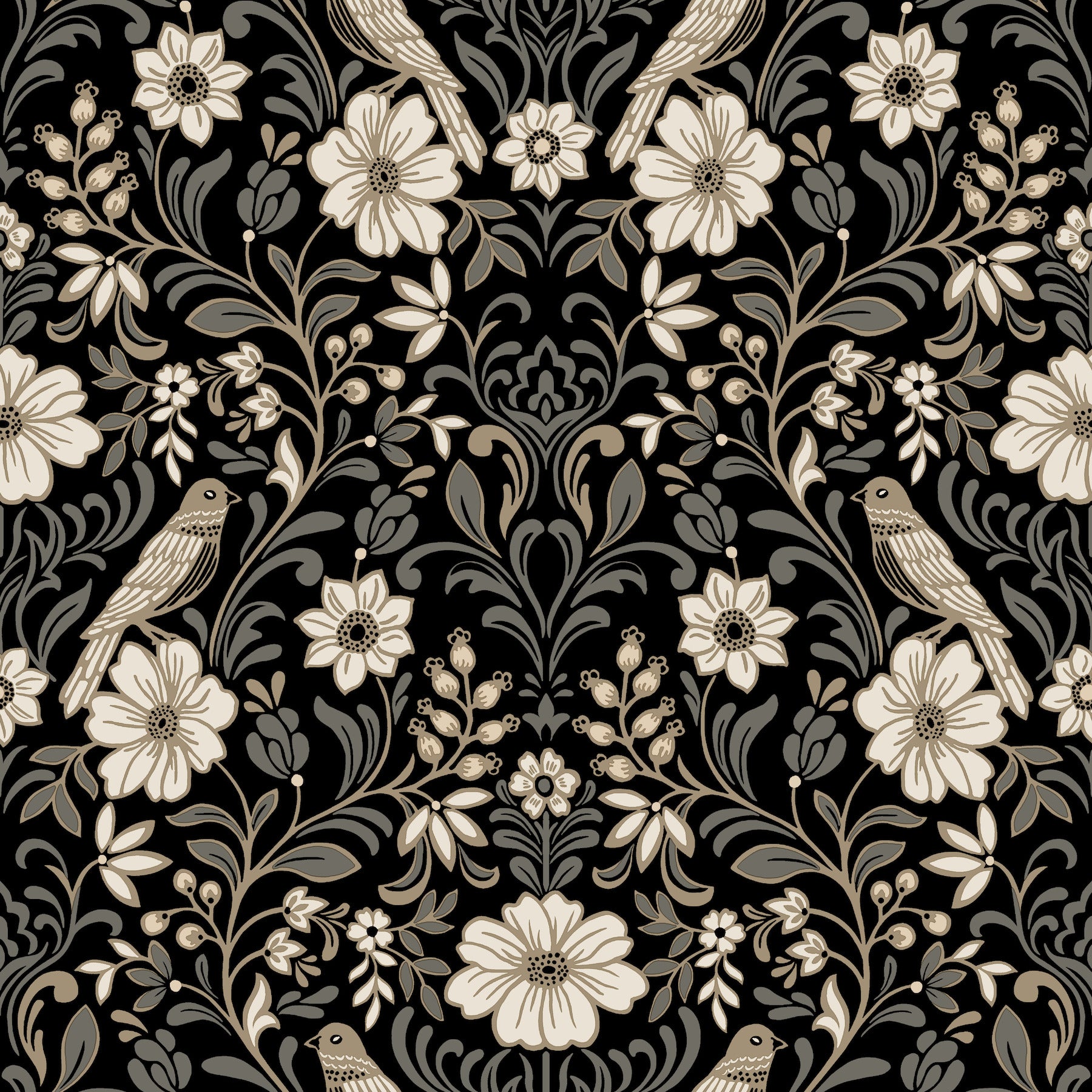 Colette Wallpaper in Black