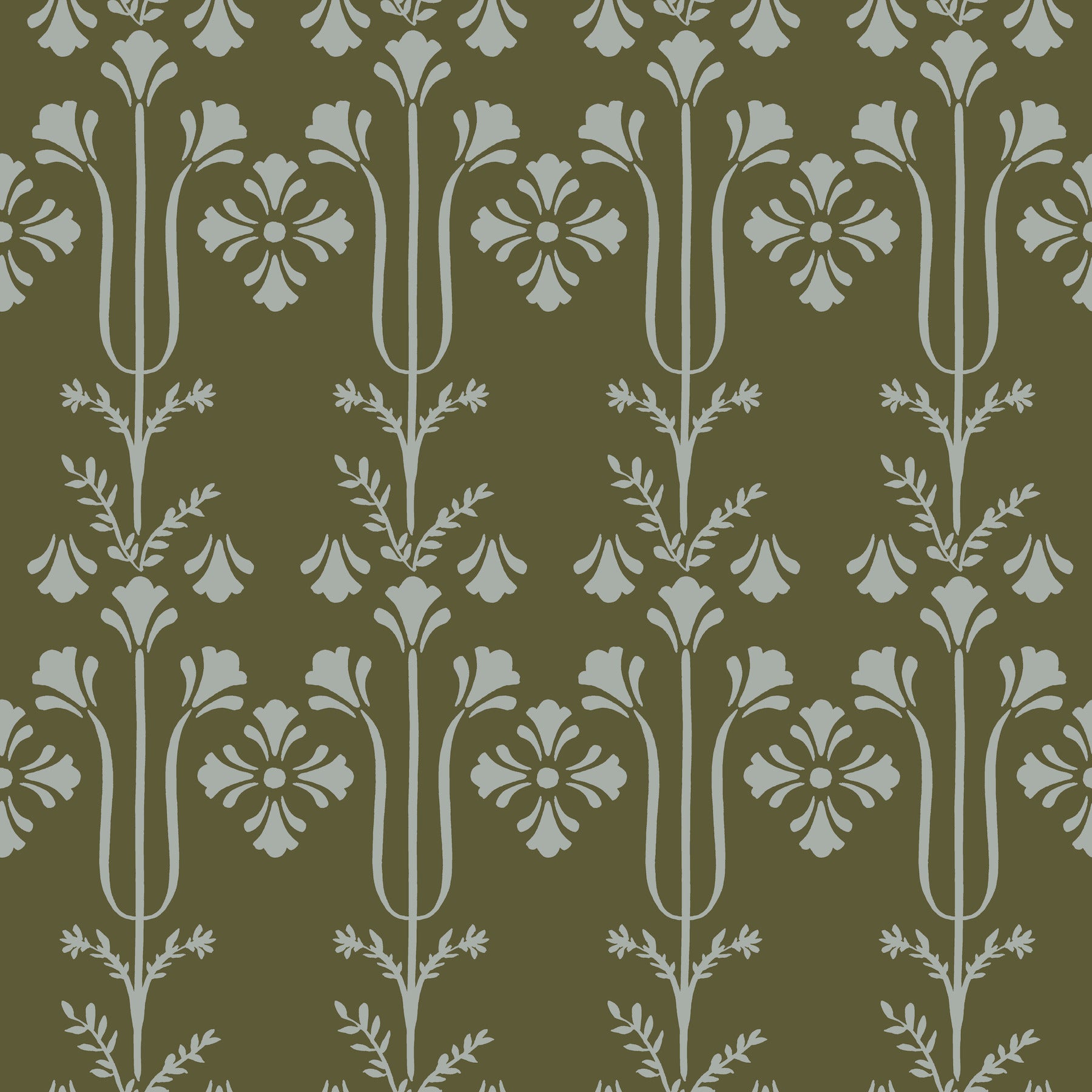 Lydia Wallpaper in moss