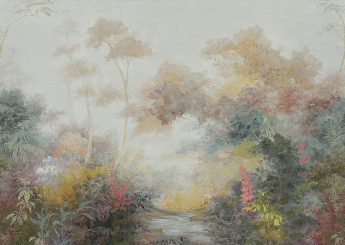 Woodlands Mural Wallpaper in multicolor