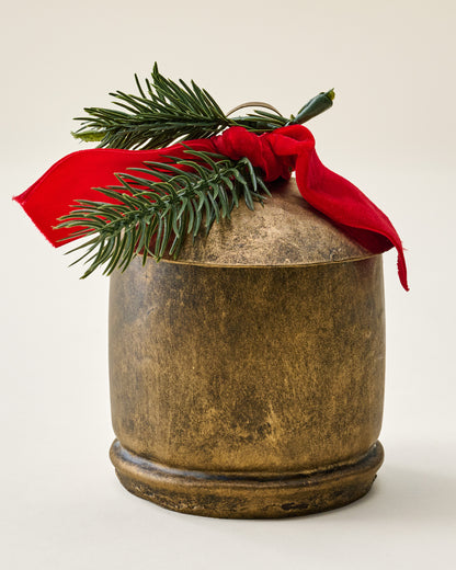 Magnolia Antique Brass Bell Candle