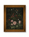 Framed wall art called Still Life with Strawberries and Roses