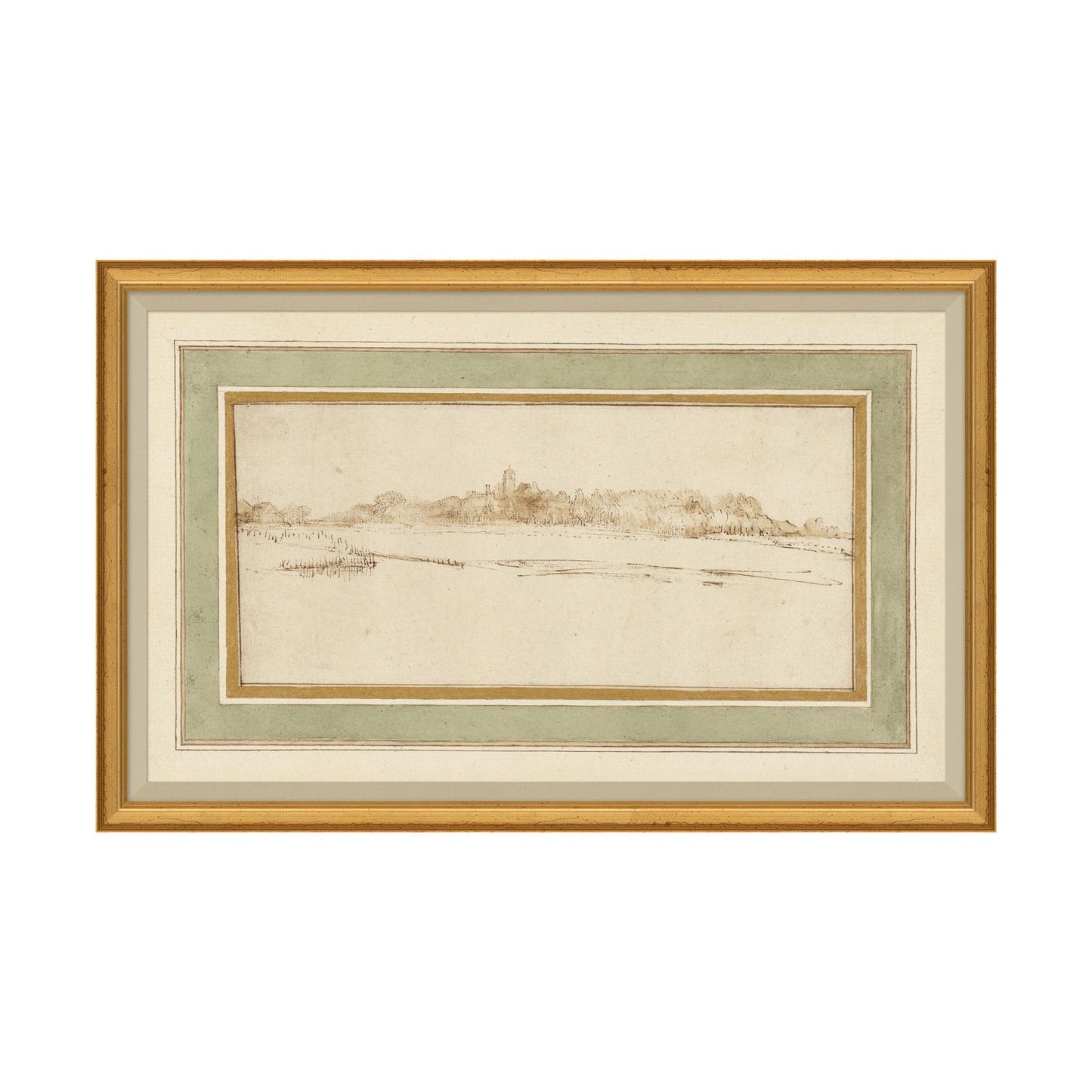 Rural Countryside Etching