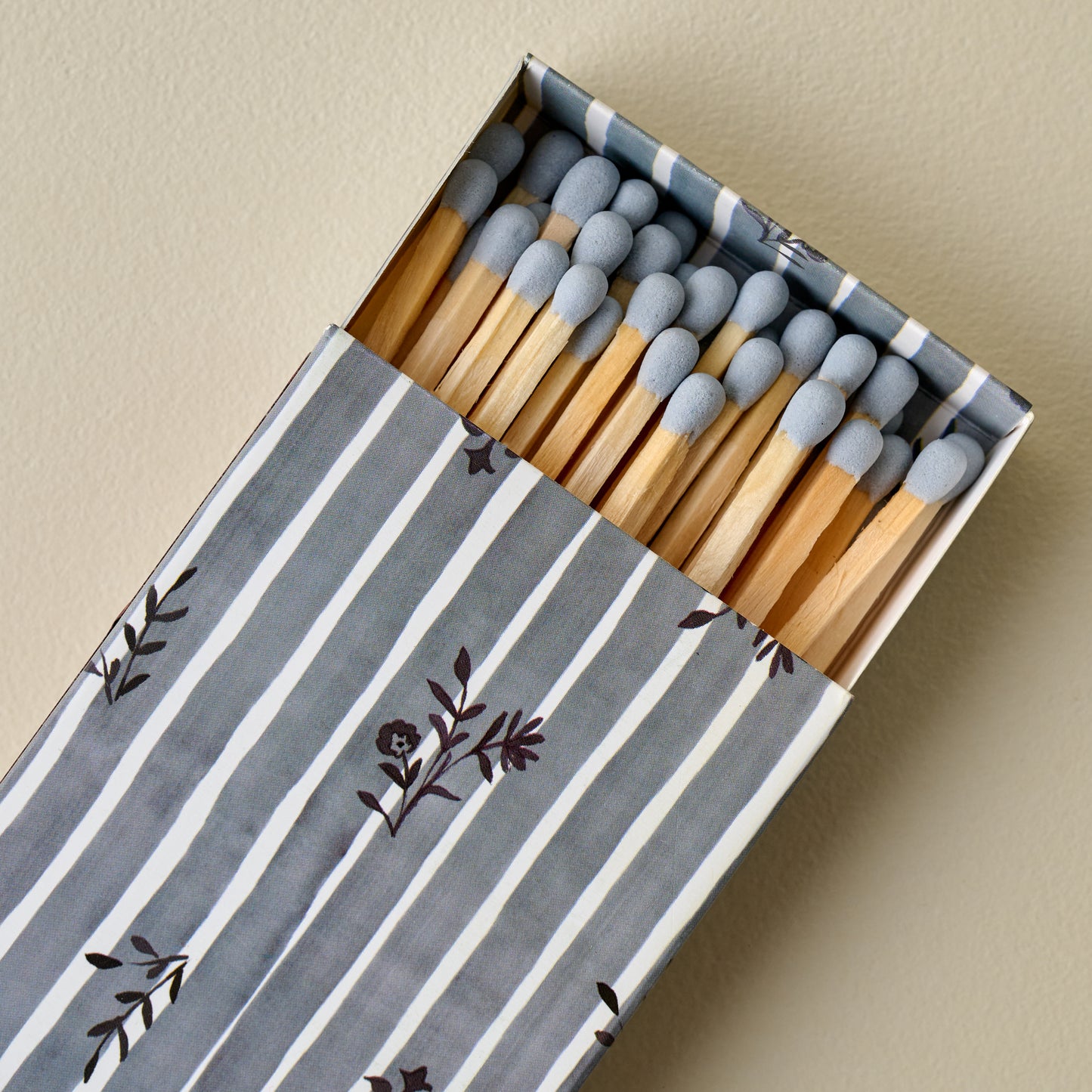 Decorative Matches - Blue close up view