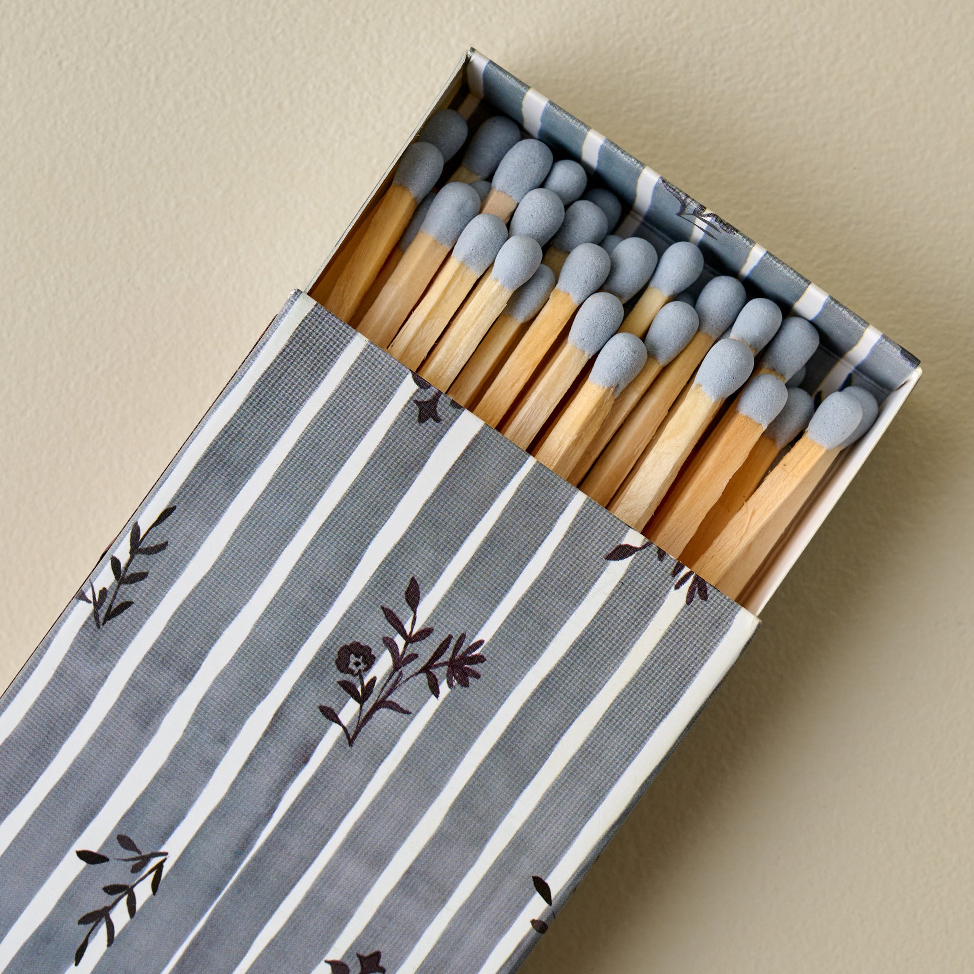 Decorative Matches - Blue close up view