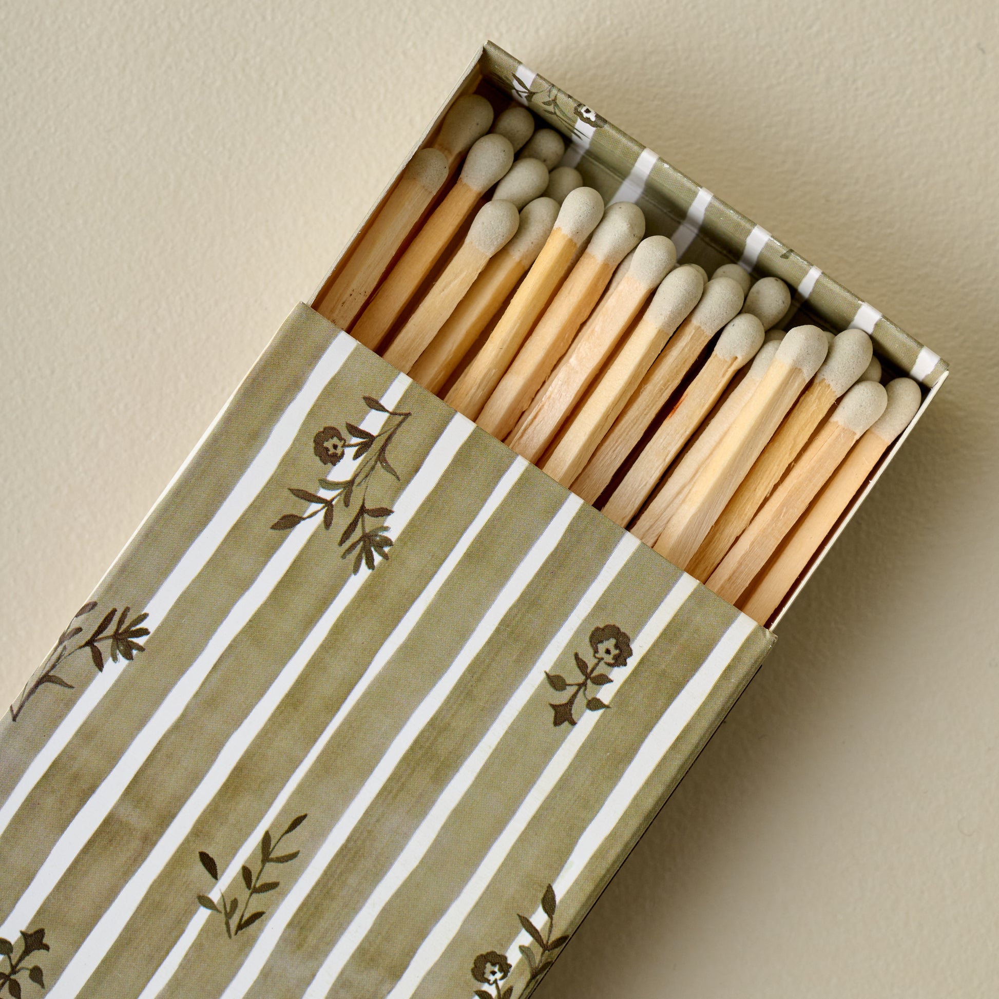 Decorative Matches - Green close up view