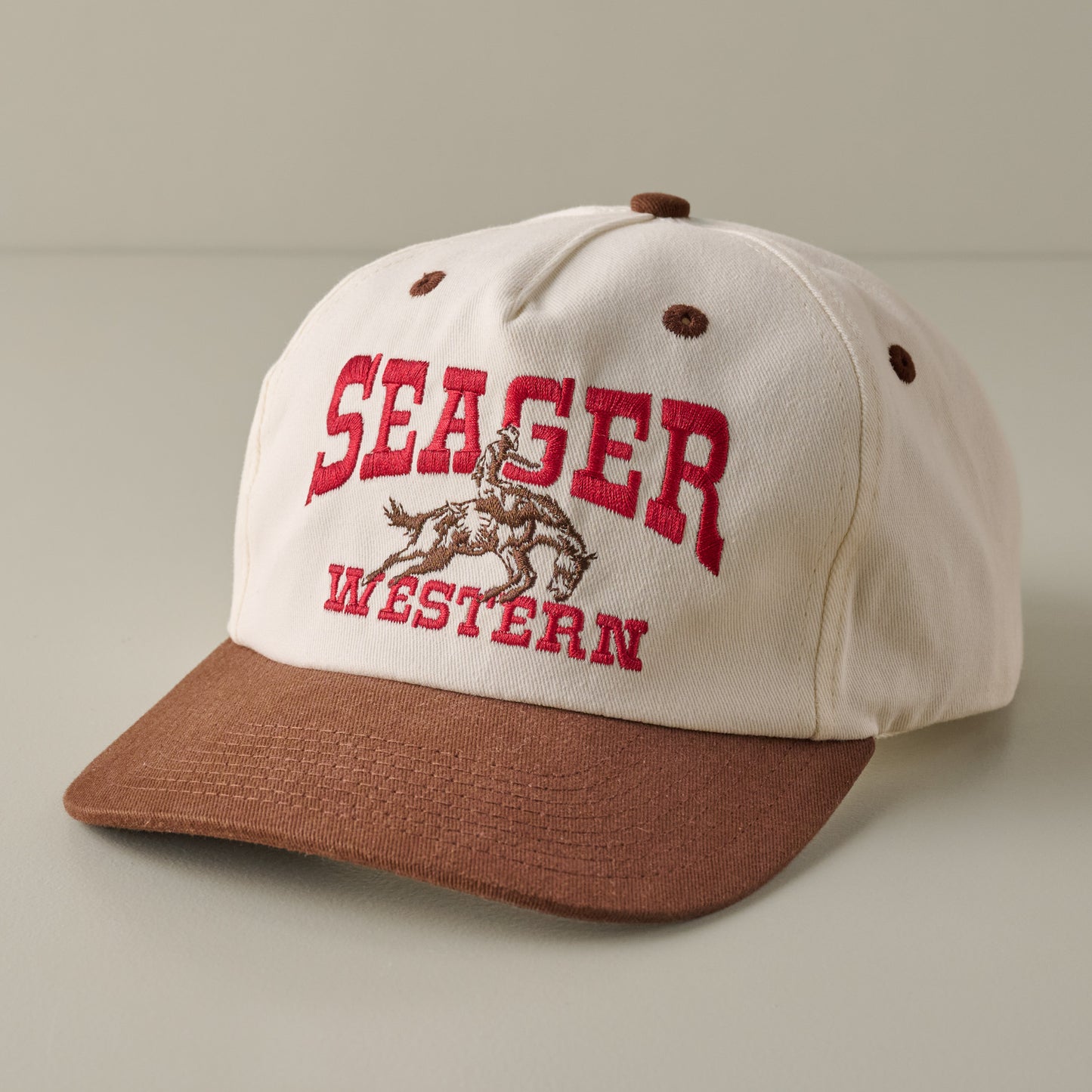 Rodeo Snapback Cream and Brown Hat