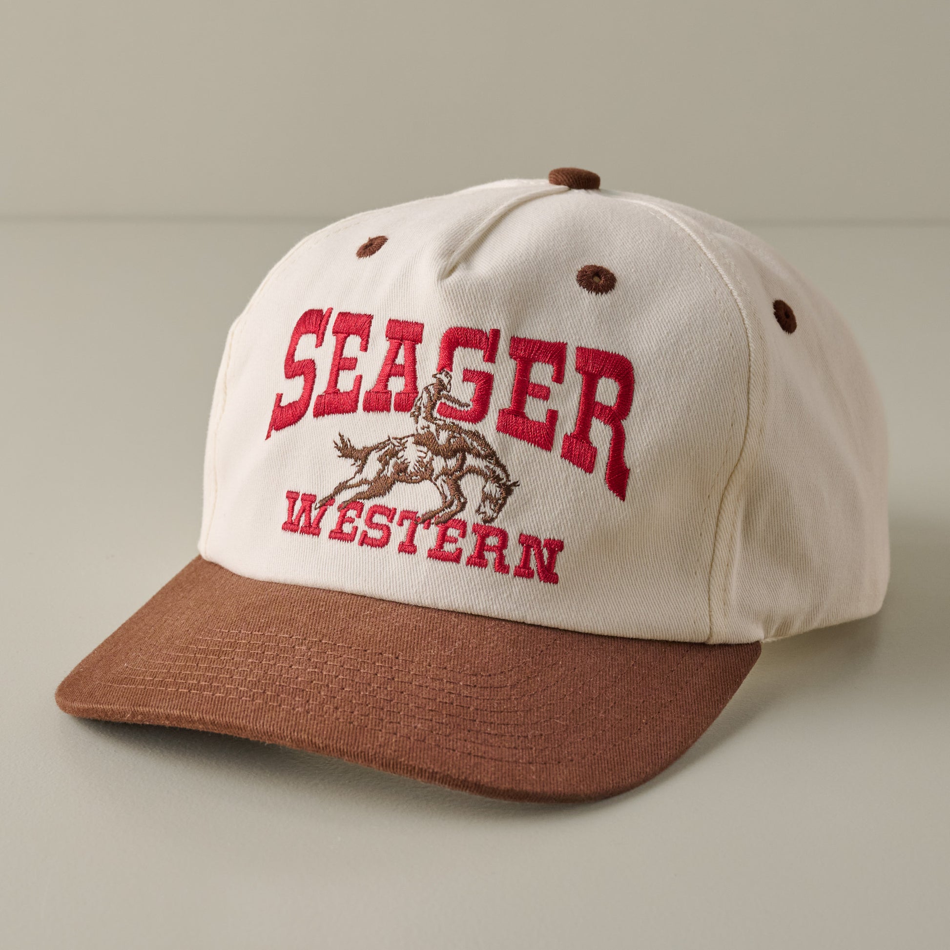 Rodeo Snapback Cream and Brown Hat