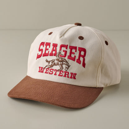 Rodeo Snapback Cream and Brown Hat