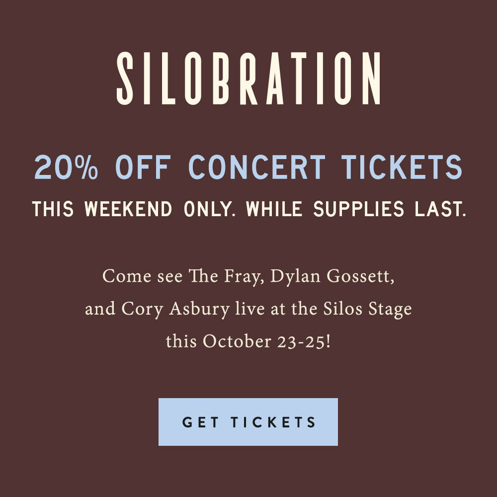 Silobration. 20% off concert tickets. this weekend while supplies last. Come see The Fray, Dylan Gossett, and Cory Ashbury live at the Sios Stage this October 23-25. Get Tickets.