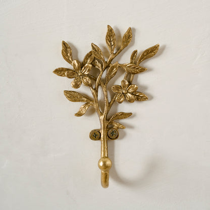 Brass Blooms Wall Hook