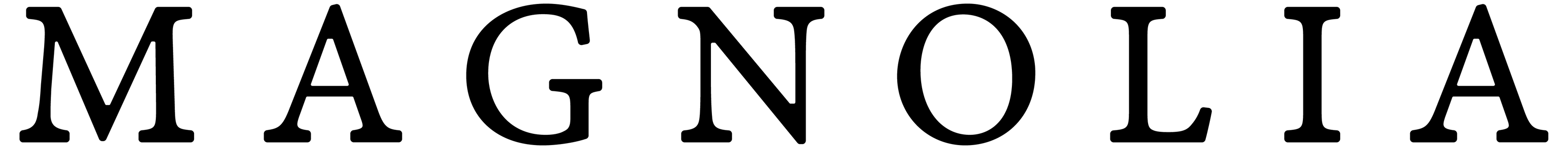 The word 'MAGNOLIA' in black text on a white background