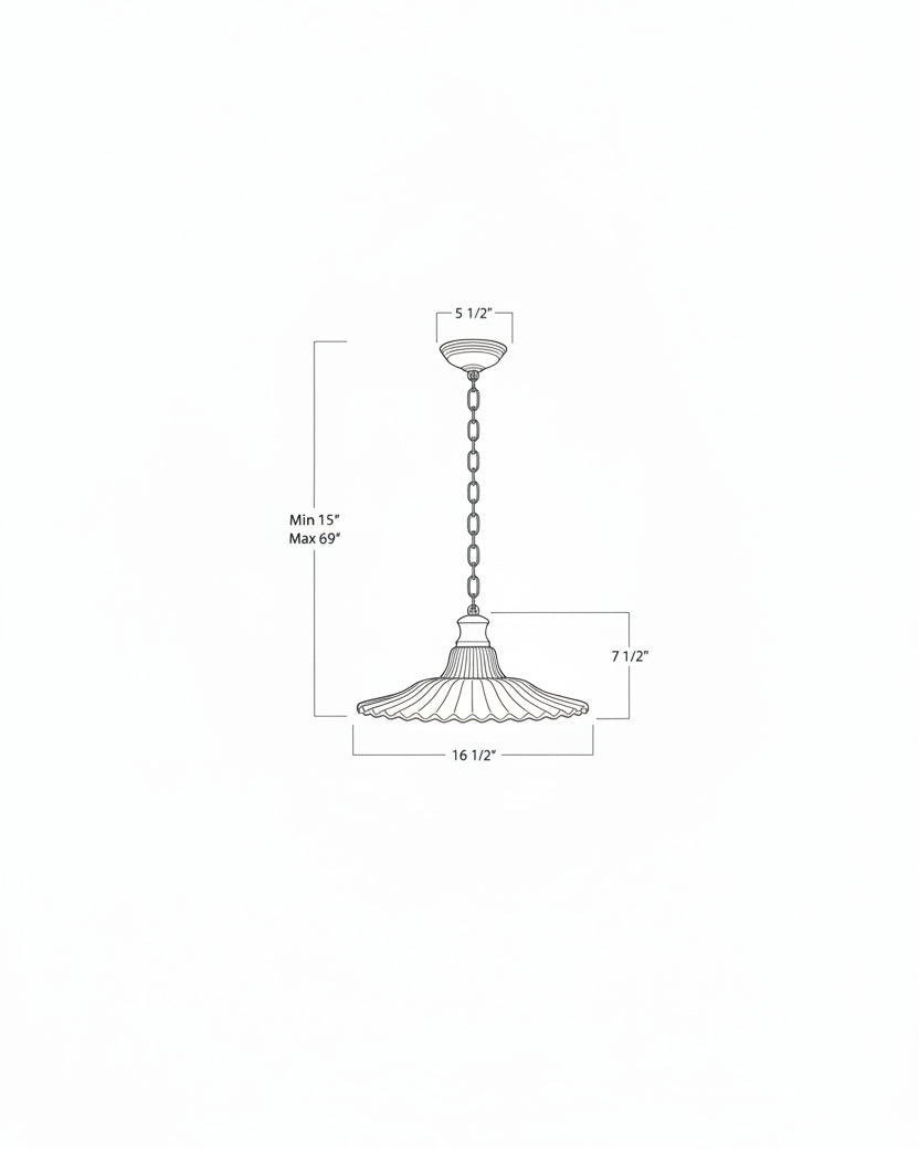 Marjorie Large Pendant Dimension Sketch