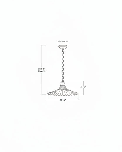 Marjorie Large Pendant Dimension Sketch