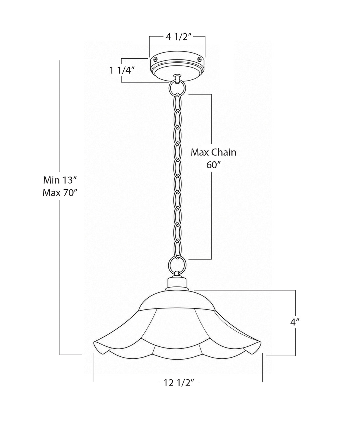Mary Wired Pendant (12.5")