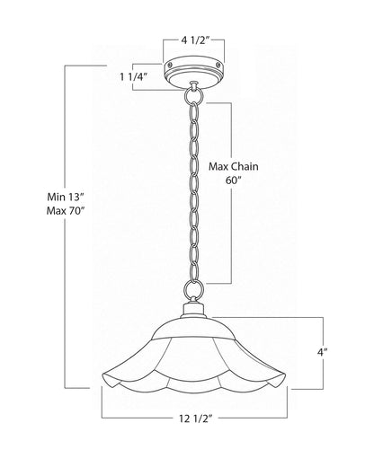 Mary Wired Pendant (12.5")