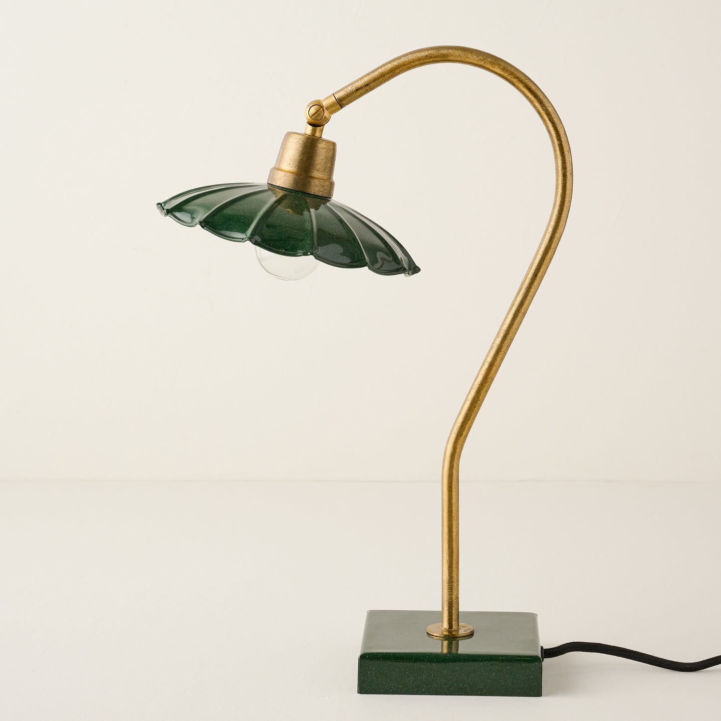 lulu enamel petal lamp - vintage green