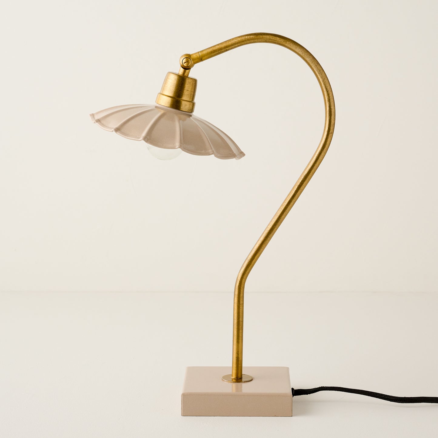 lulu enamel petal lamp - taupe