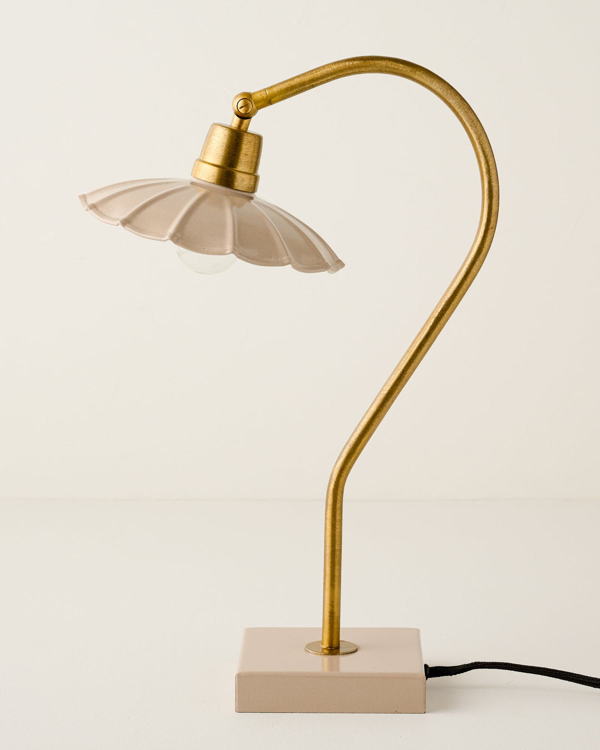 lulu enamel petal lamp - taupe