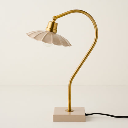 lulu enamel petal lamp - taupe