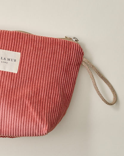 Zip Top Coral Toiletry Pouch