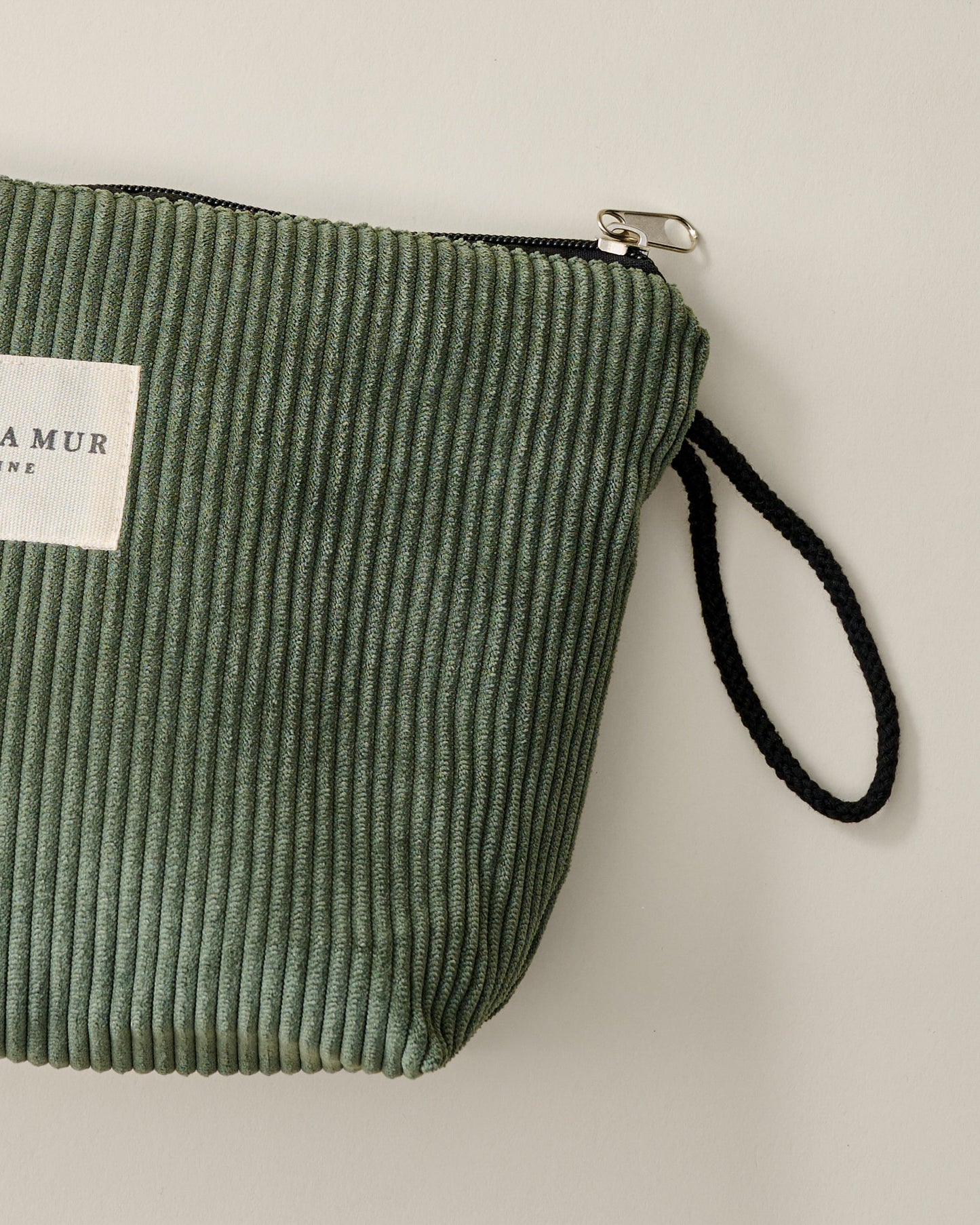 Zip Top Green Toiletry Pouch