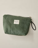Zip Top Green Toiletry Pouch