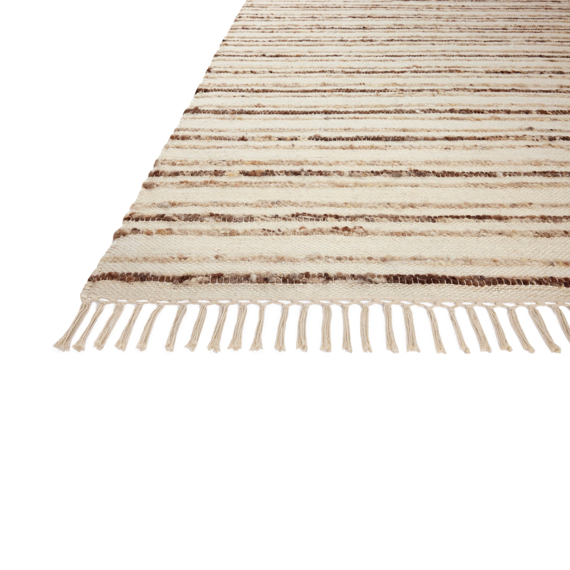 Nico Ivory Natural Rug close up of corner