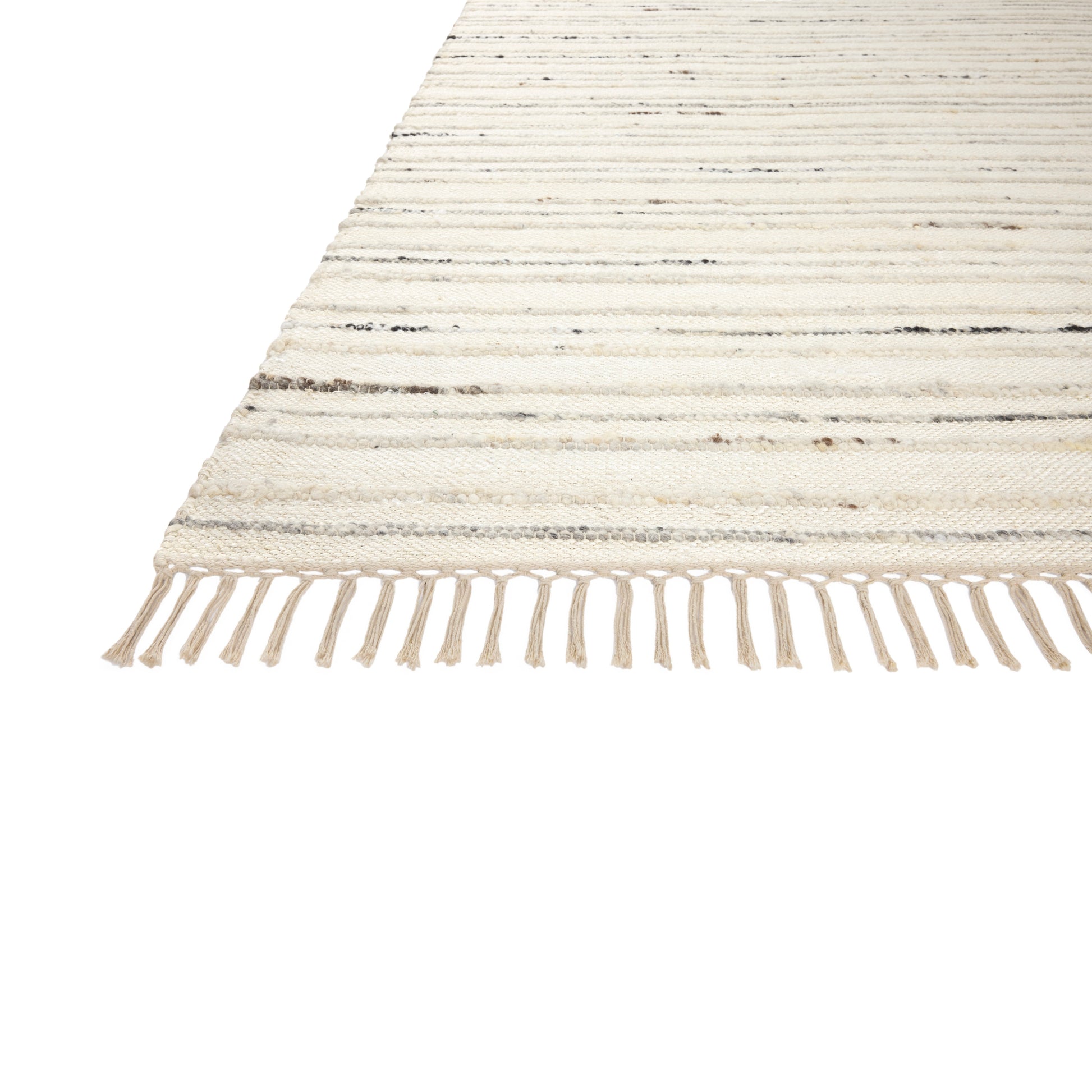 Nico Ivory Stone Rug close up of corner