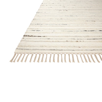 Nico Ivory Stone Rug close up of corner