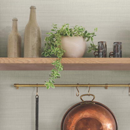 Washed Linen Wallpaper in loft shown in room