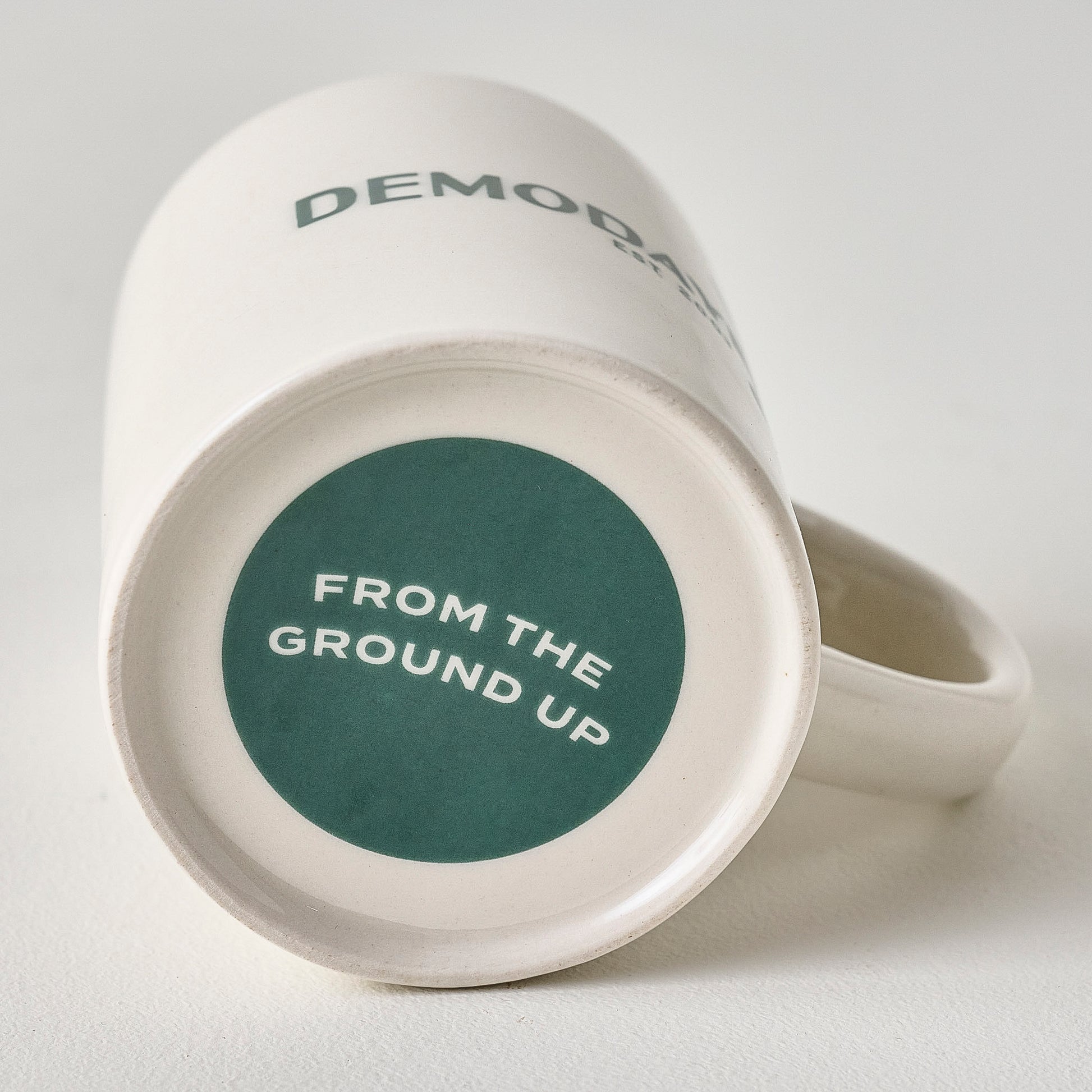 No.16 Demoday Stoneware Mug bottom showing "From the Ground Up"
