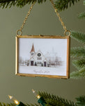 Magnolia 2024 Limited Edition Mini Framed Ornament by Tabitha Paige shown on tree