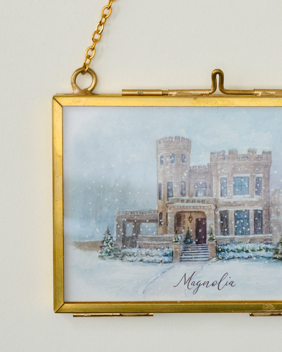 Magnolia Castle Mini Framed Ornament by Tabitha Paige