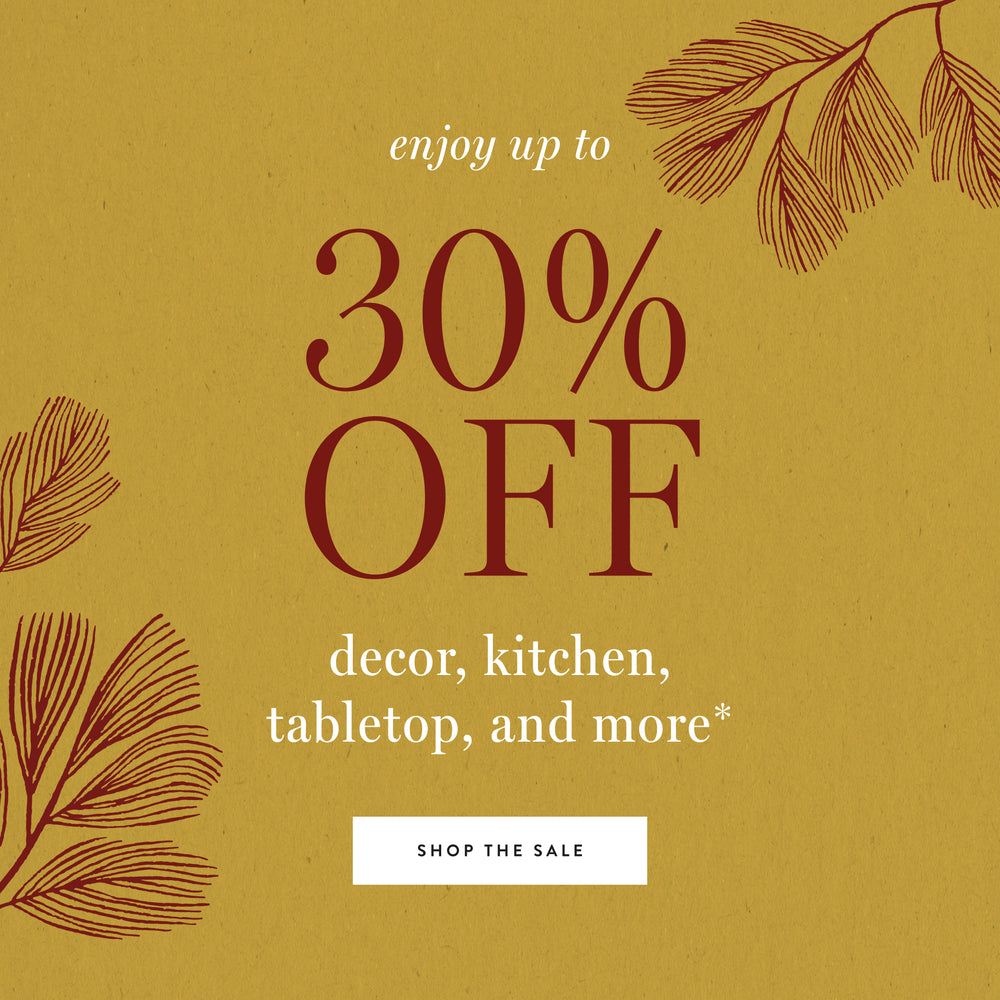 enjoy up to 0% off decor, kitchen, tabletop and more shop the sale.