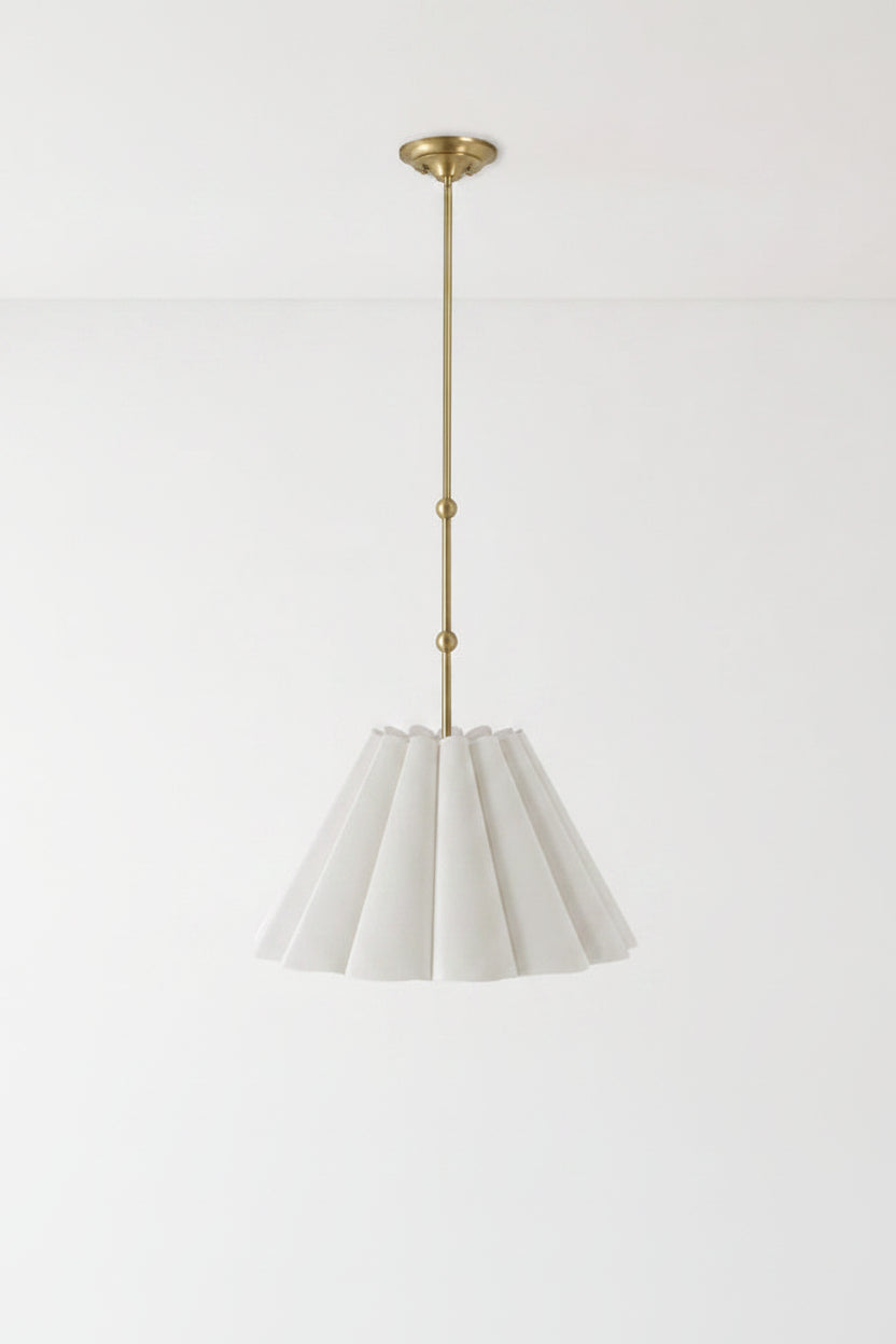 Odette Linen Scallop Pendant (Large)