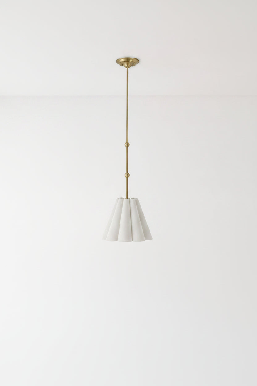Odette Linen Scallop Pendant (Small)