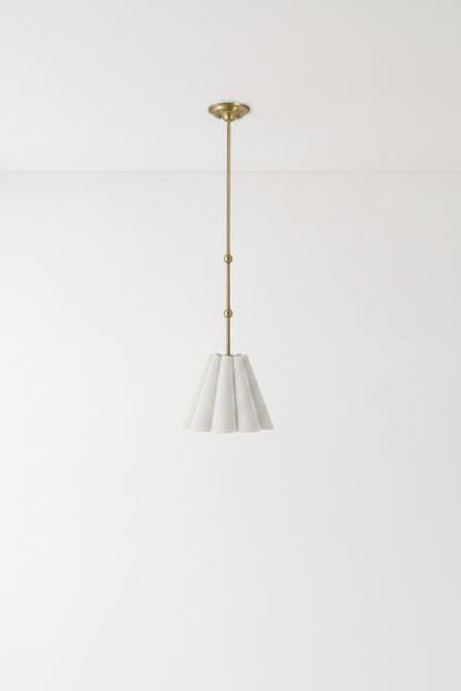 Odette Linen Scallop Pendant (Small)