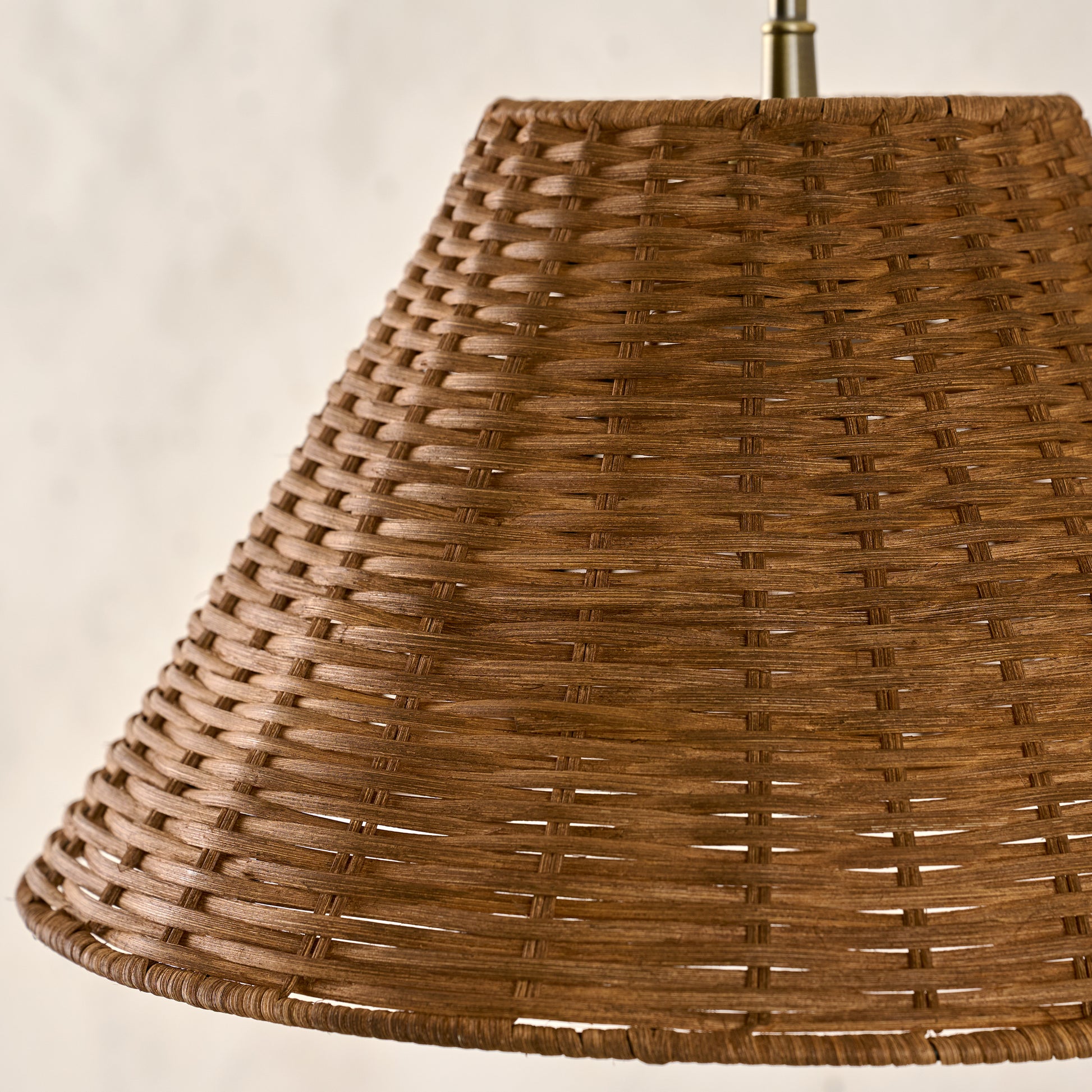 Odette Swivel Plug-in Sconce Rattan Shade up close
