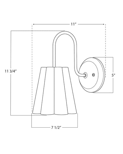 Odette Linen Scallop Wired Sconce