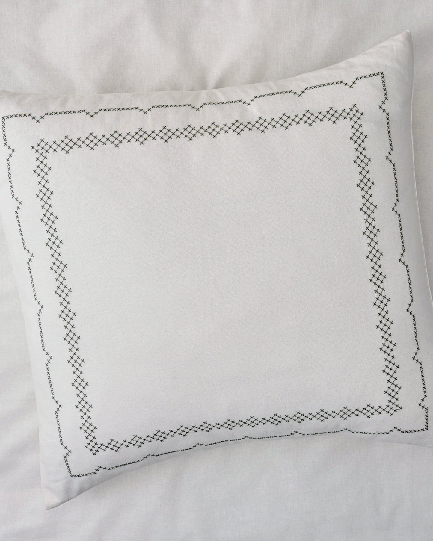 Daphne Cross-Stitch Euro Sham