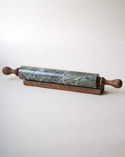 Forest Marble Rolling Pin + Tray