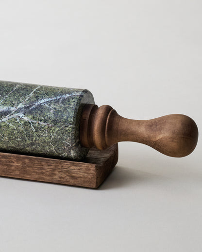 Forest Marble Rolling Pin + Tray