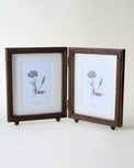 Annie Antiqued Wood Double Photo Frame