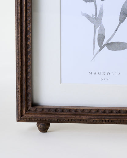 Annie Antiqued Wood Double Photo Frame