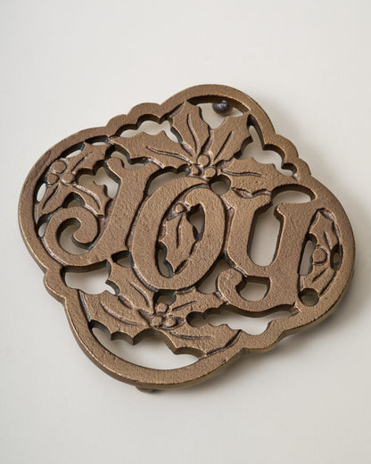 Cast Antique Brass Joy Trivet