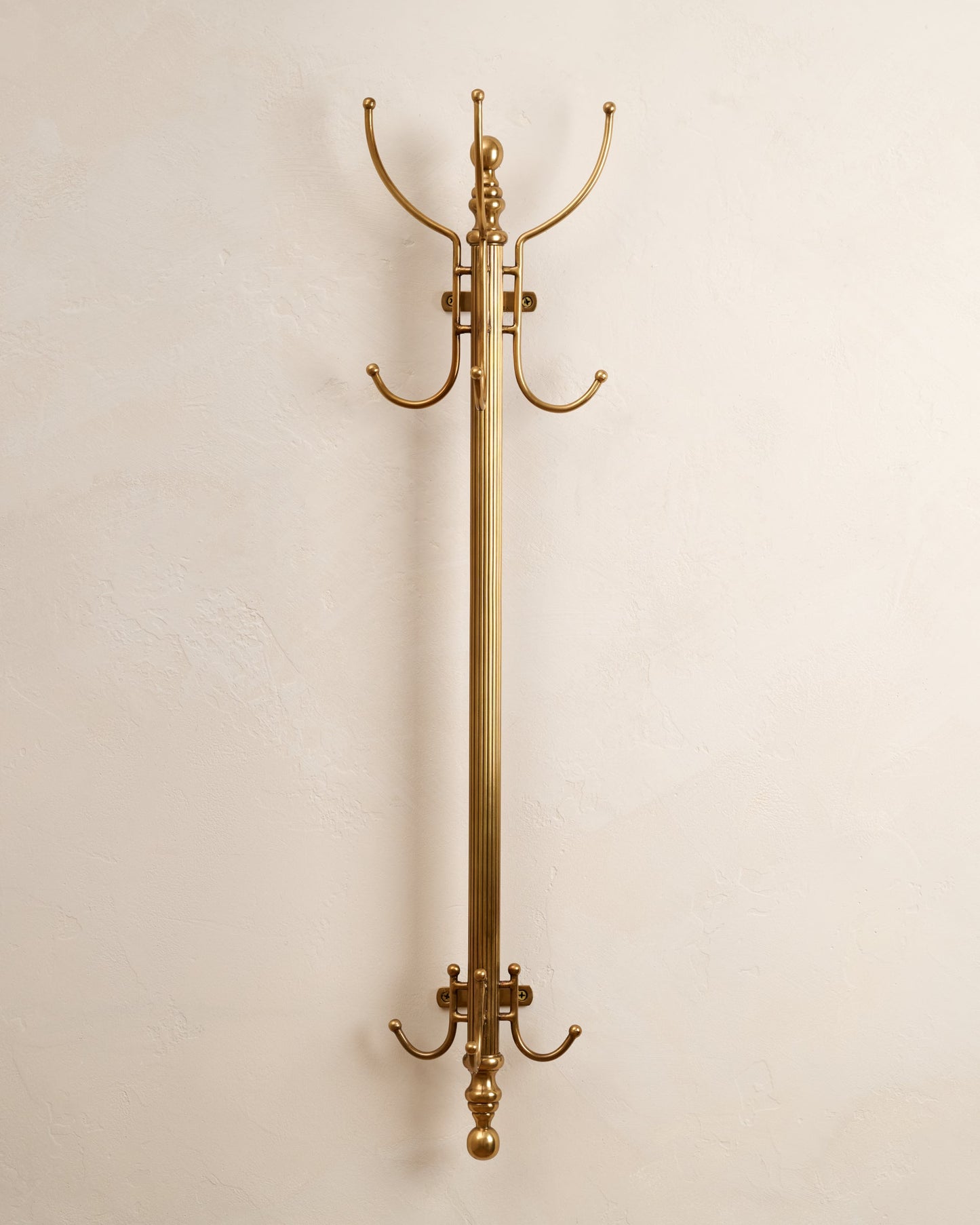 Antique Inspired Brass Coat Rack